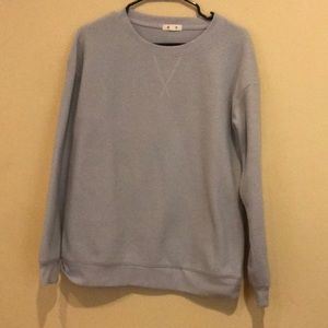 Fleece “inside out” crew neck